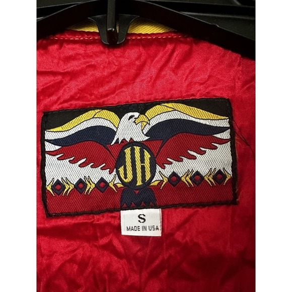 Vtg M&M NASCAR Racing Jacket JH Design Chase #36 Ernie Irvan Sz S-M Yellow Red‌‌ - Picture 12 of 16